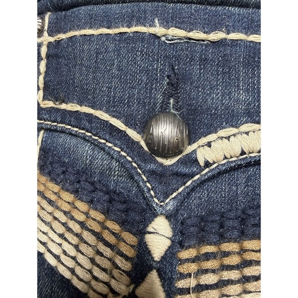 Ariat Jeans Womens 29R x 32 Turquoise Bootcut Mid Rise Stretch Denim Western - Picture 6 of 10